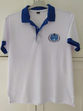 Polo Bicolore (blanc/bleu) Manches Courtes