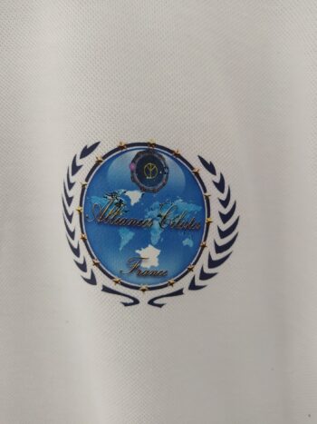 Polo Bicolore (blanc/bleu) Manches Courtes – Image 3